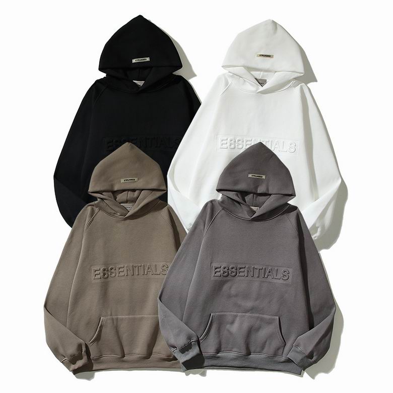 EM Sneakers Fear of God Essentials Heather Embossed Classic Hoodie -09 Black /Gray /Brown /White