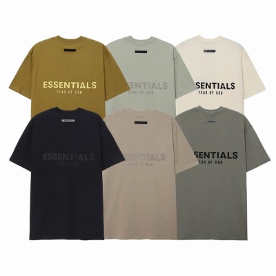 EM Sneakers Fear of God Essentials V Neck T-Shirt Seal /Black /Buttercream /Beige /Brown /Green 01