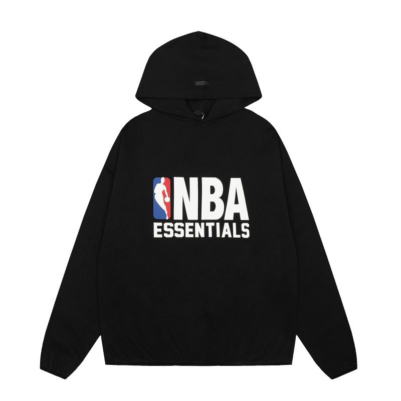 EM Sneakers Fear of God Essentials x NBA Sports Fit Hoodie Black /Gray