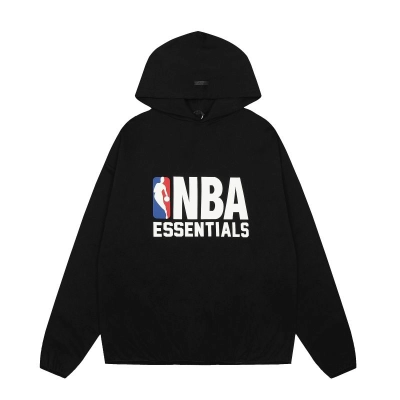 EM Sneakers Fear of God Essentials x NBA Sports Fit Hoodie Black /Gray 02