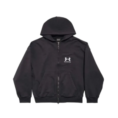 EM Sneakers Balenciaga x Under Armour Zip-Up Hoodie & Sweatpants Sets Regular Fit Black/White 02