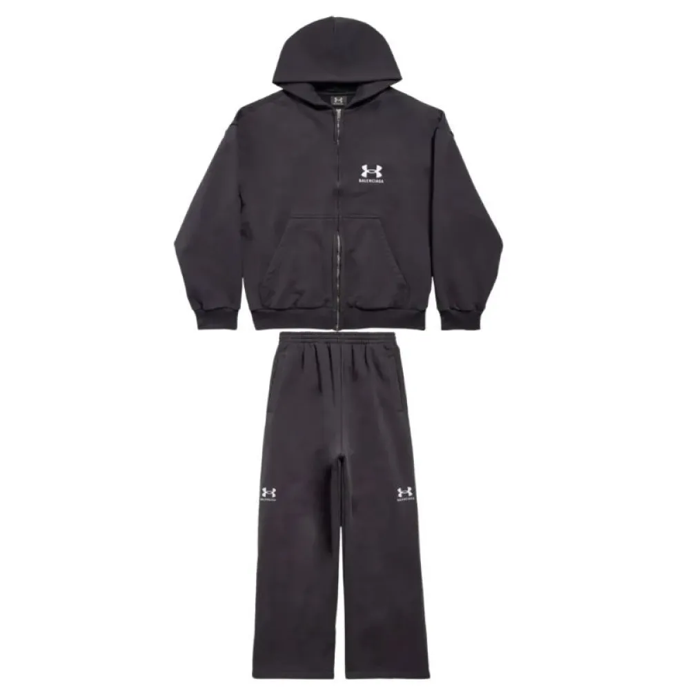EM Sneakers Balenciaga x Under Armour Zip-Up Hoodie & Sweatpants Sets Regular Fit Black/White