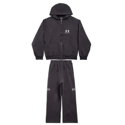 EM Sneakers Balenciaga x Under Armour Zip-Up Hoodie & Sweatpants Sets Regular Fit Black/White 01