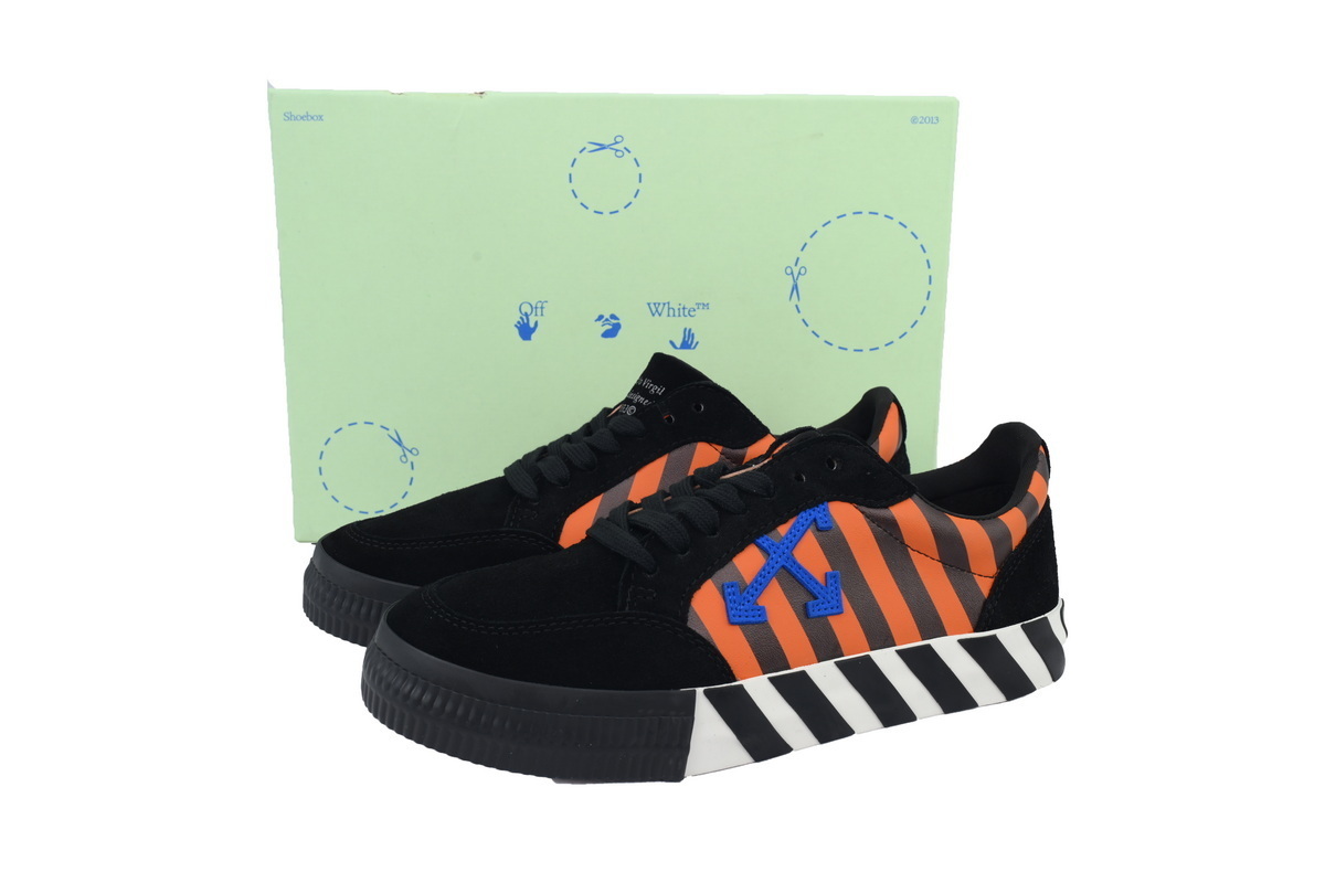 EM Sneakers Off-White Vulc Low Top Black Blue 