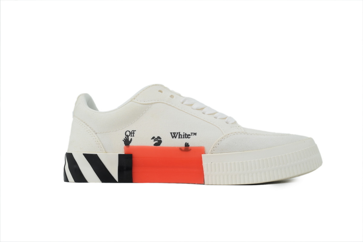 EM Sneakers Off-White Vulc Low Top White Red