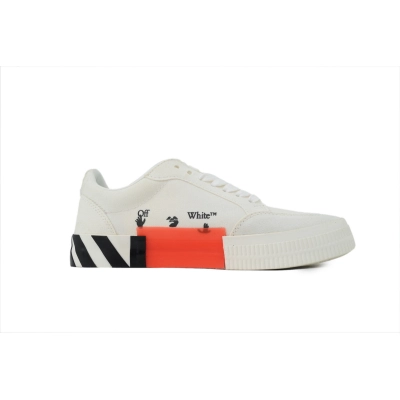 EM Sneakers Off-White Vulc Low Top White Red 02