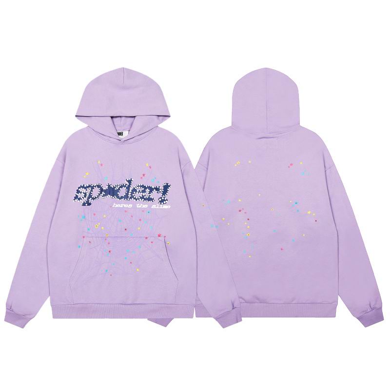 EM Sneakers Sp5der Hoodie & Sweatpant Set Acai Purple