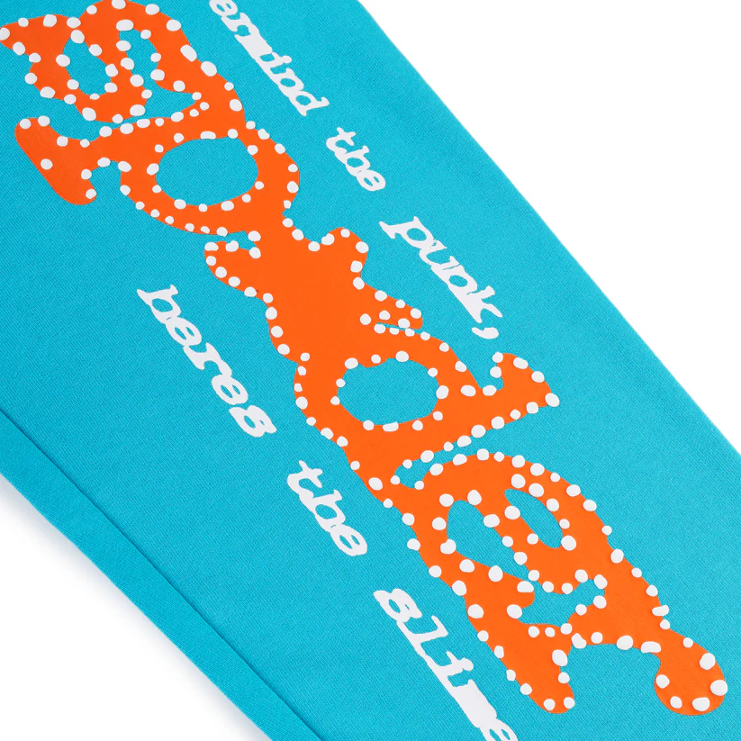 EM Sneakers Sp5der Punk V2 Cyan Sweatpants