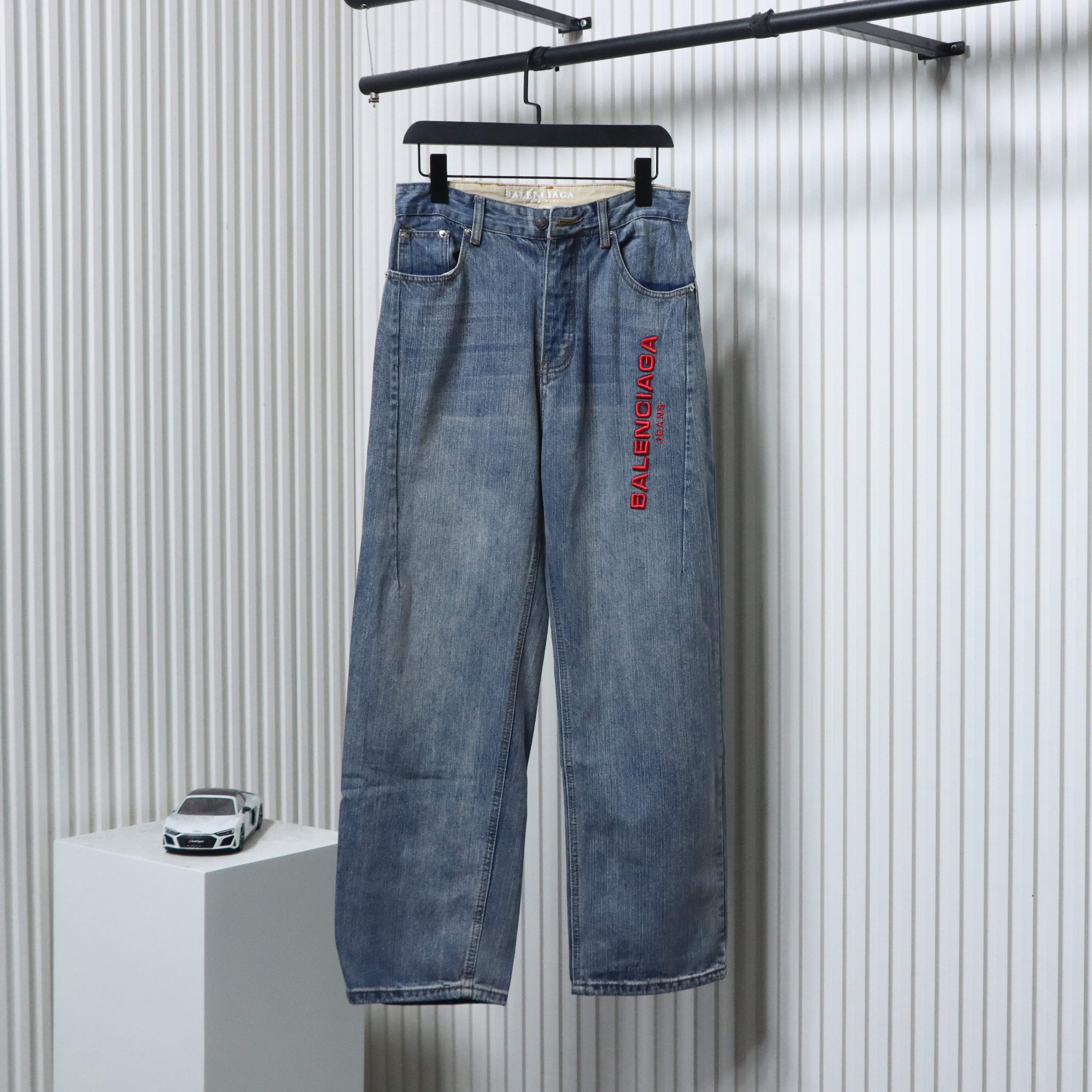 EM Sneakers Balenciaga Jeans Patched Molleton Blue