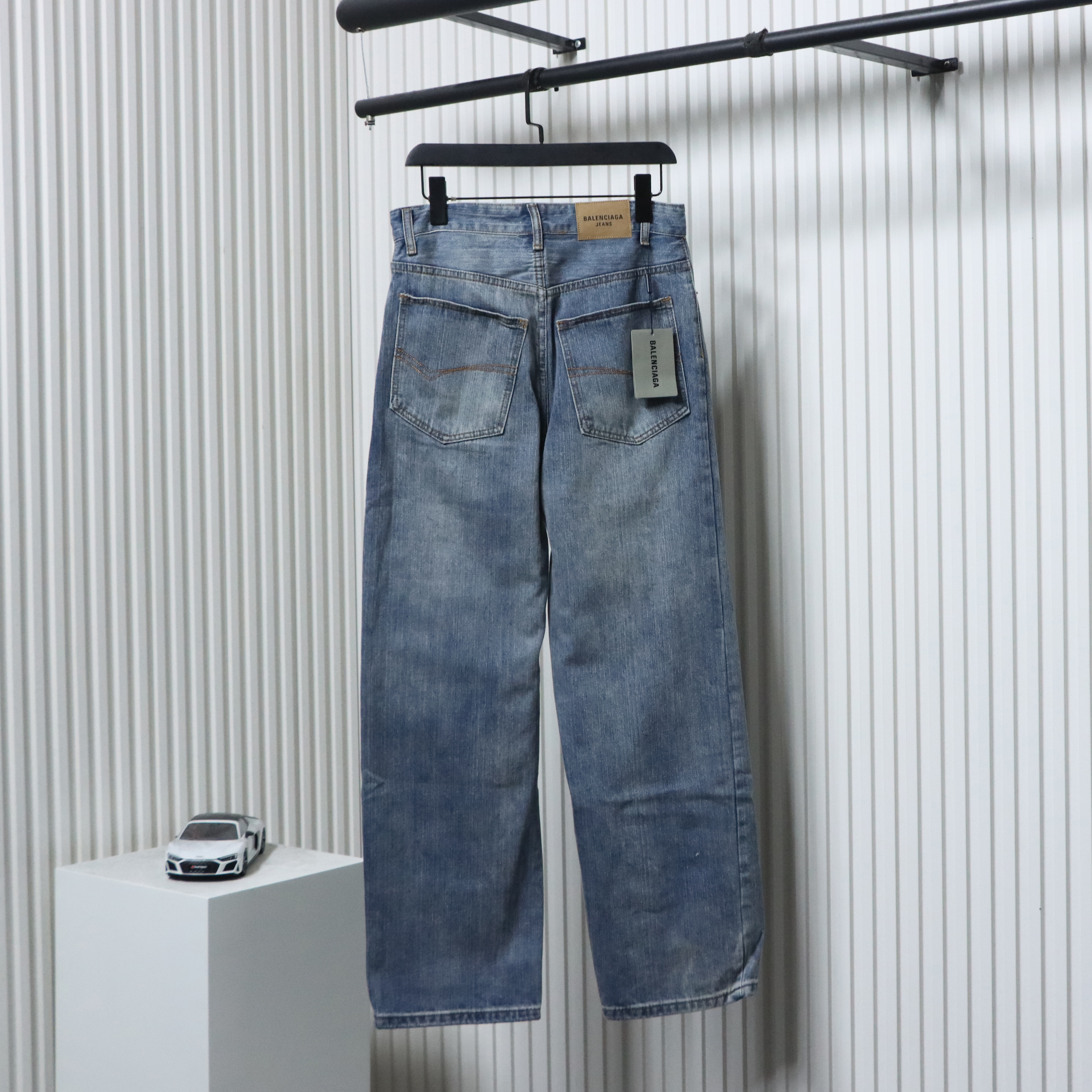 EM Sneakers Balenciaga Jeans Patched Molleton Blue