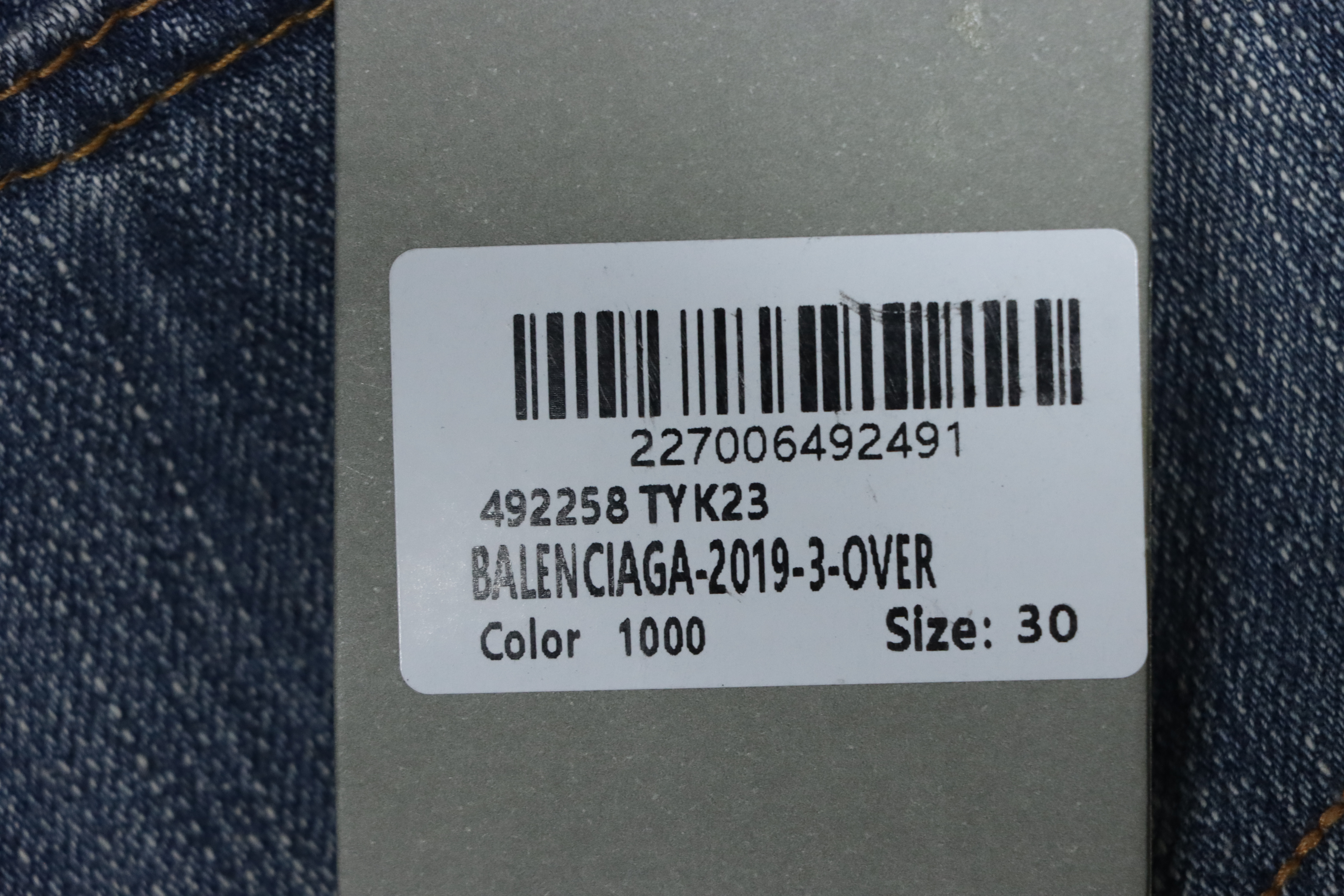 EM Sneakers Balenciaga Jeans Patched Molleton Blue