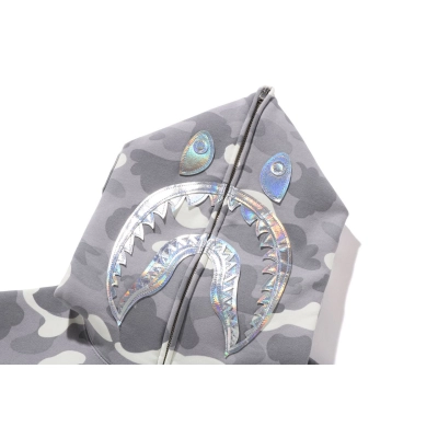 EM Sneakers BAPE City Camo Shark Full Zip Hoodie Gray 02