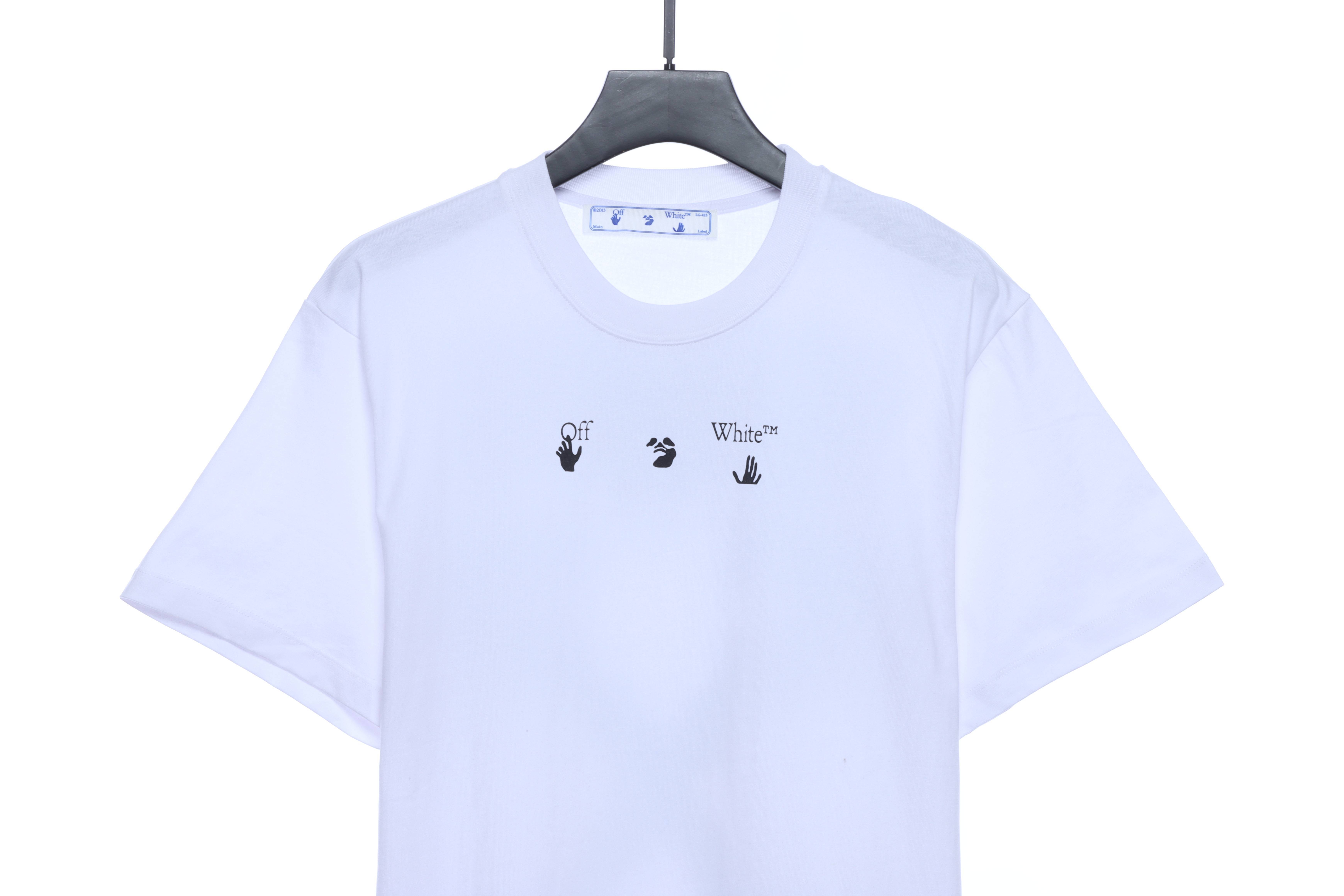 EM Sneakers Off-White Arrows Marker T-shirt White Blue
