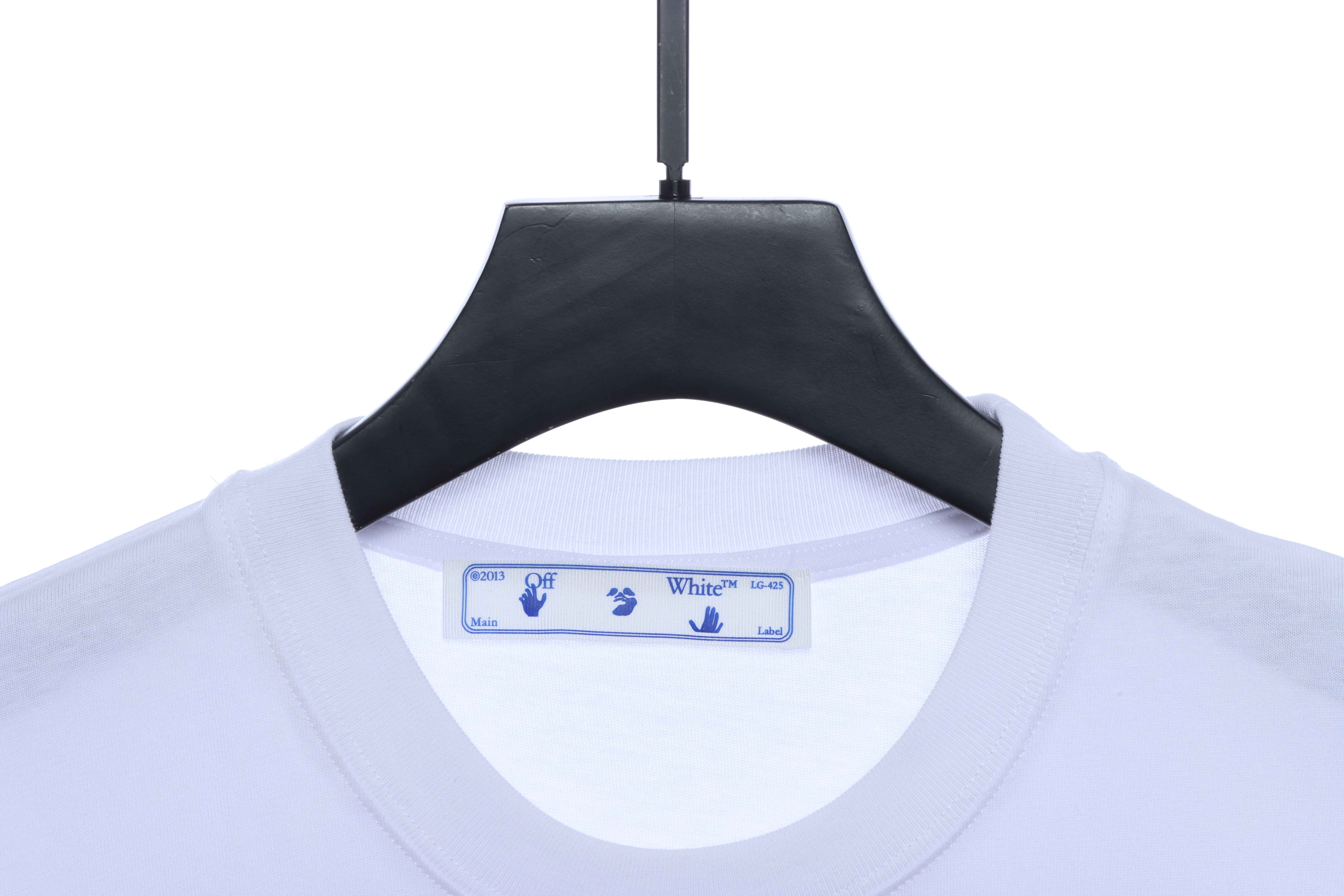 EM Sneakers Off-White Arrows Marker T-shirt White Blue