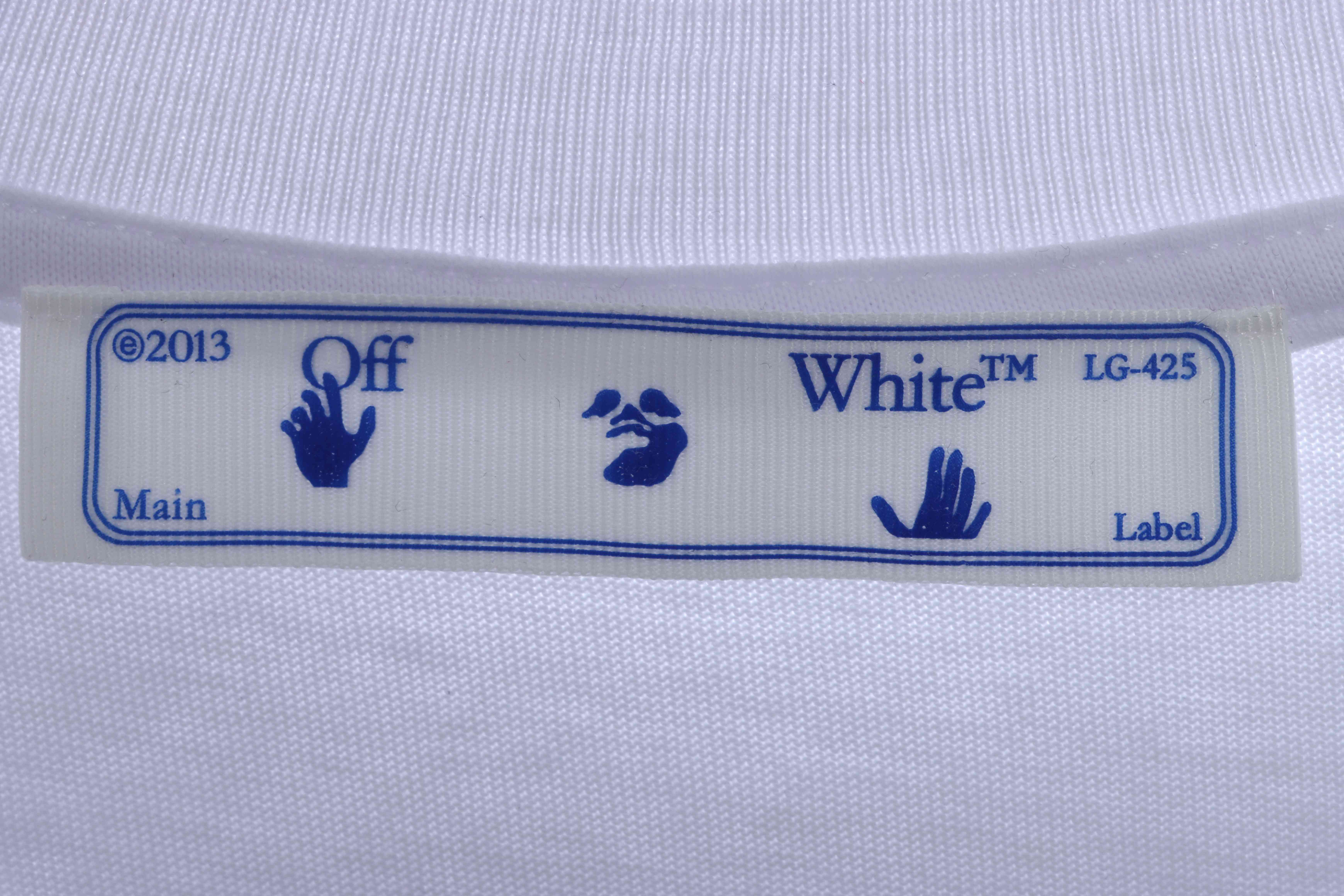 EM Sneakers Off-White Arrows Marker T-shirt White Blue