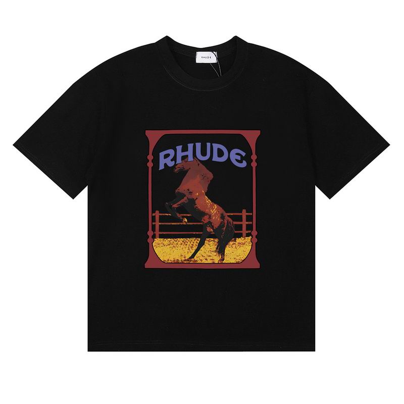 EM Sneakers Rhude T-shirt -50165 Black /White /Apricot