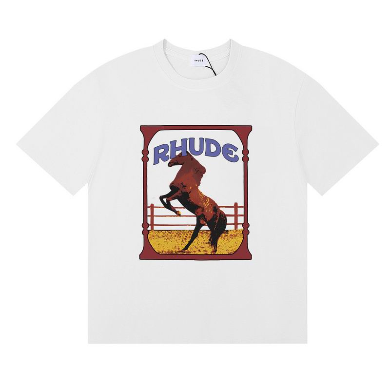 EM Sneakers Rhude T-shirt -50165 Black /White /Apricot