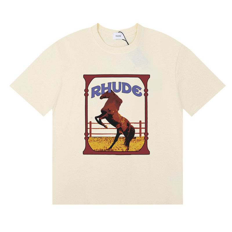 EM Sneakers Rhude T-shirt -50165 Black /White /Apricot
