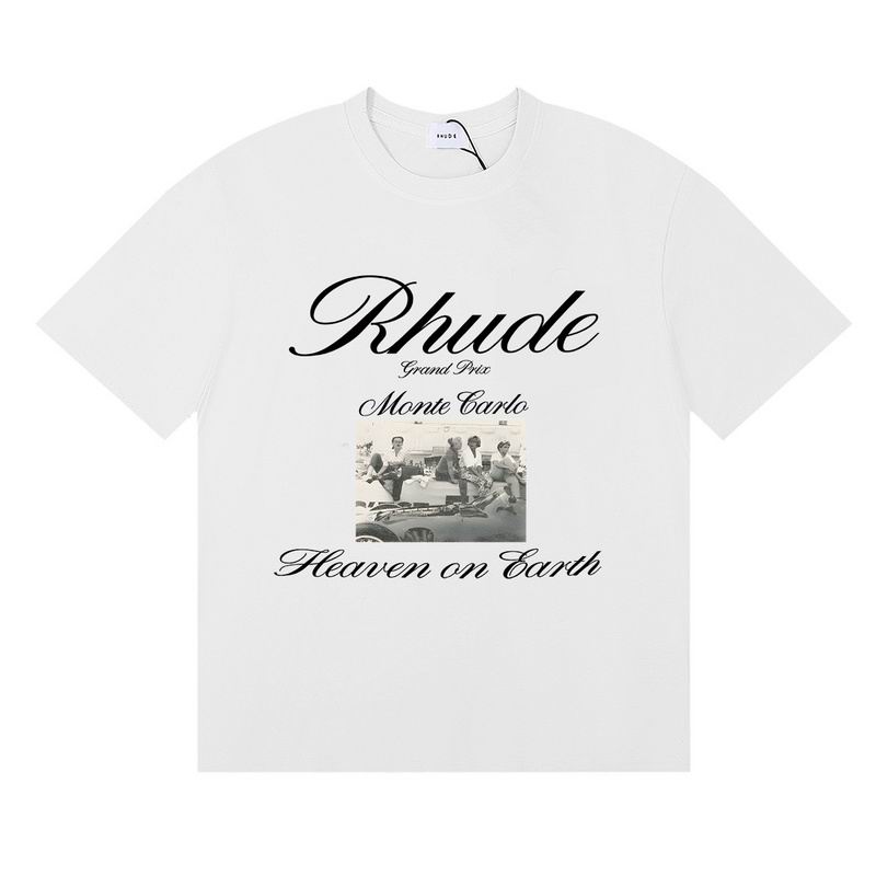 EM Sneakers Rhude T-shirt -50166 Black /White /Apricot