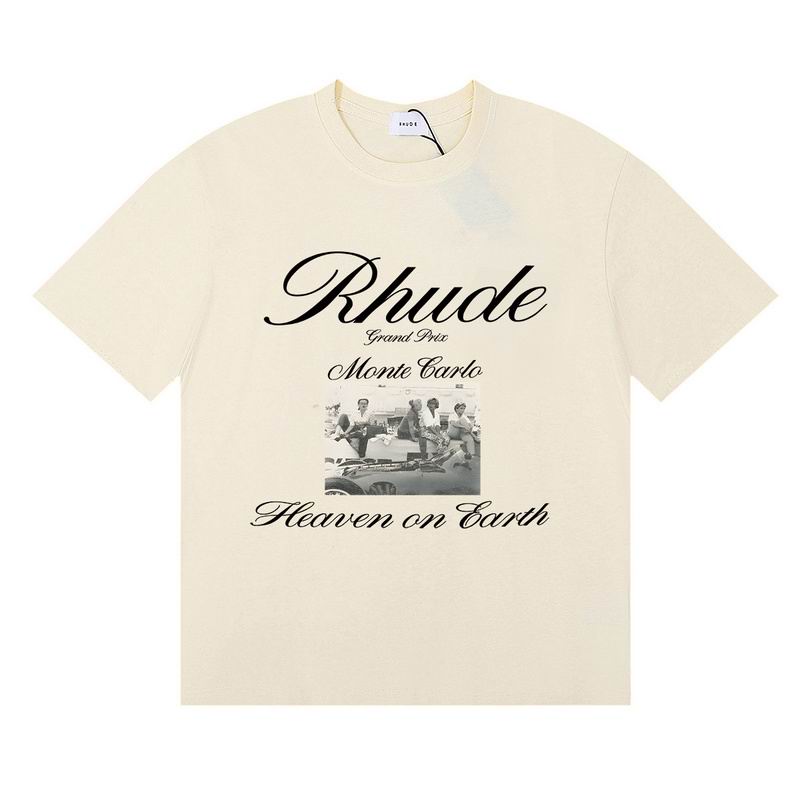 EM Sneakers Rhude T-shirt -50166 Black /White /Apricot