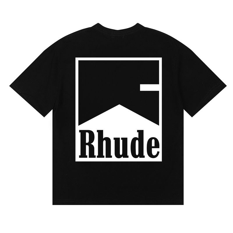EM Sneakers Rhude T-shirt -50175 Black /White /Apricot
