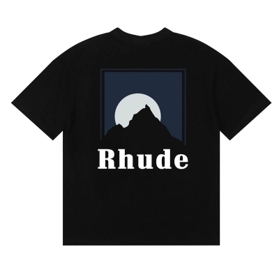 EM Sneakers Rhude T-shirt -50177 Black /White /Apricot 02