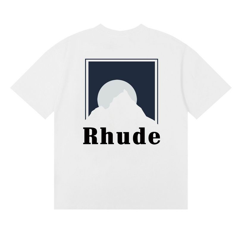 EM Sneakers Rhude T-shirt -50177 Black /White /Apricot
