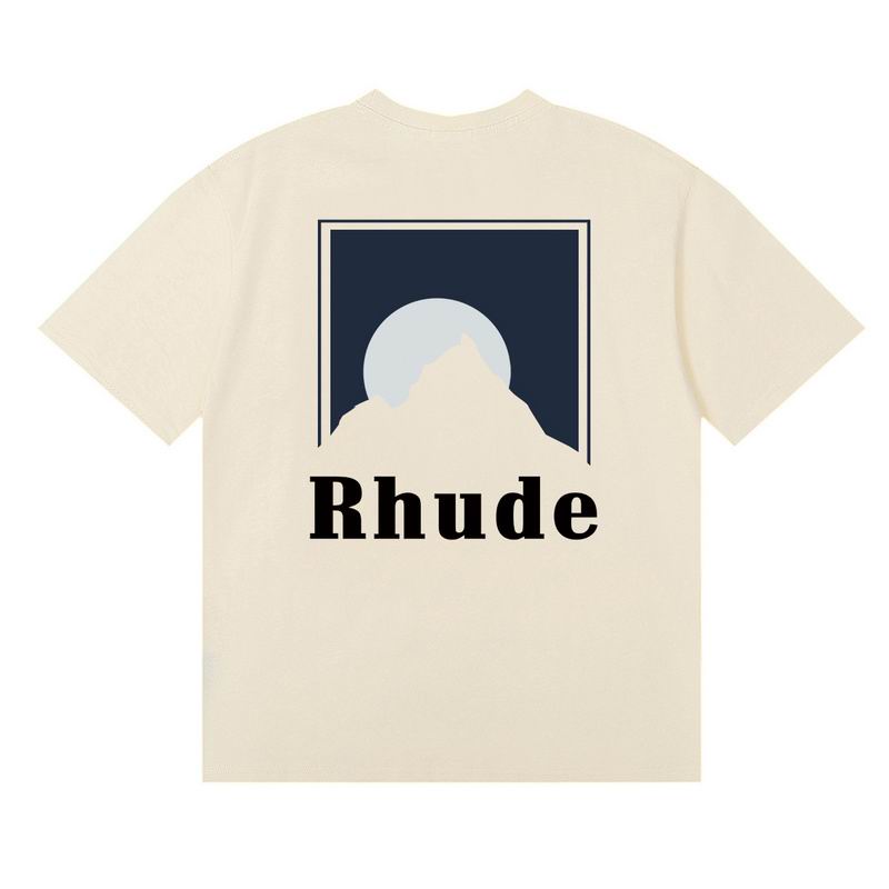 EM Sneakers Rhude T-shirt -50177 Black /White /Apricot