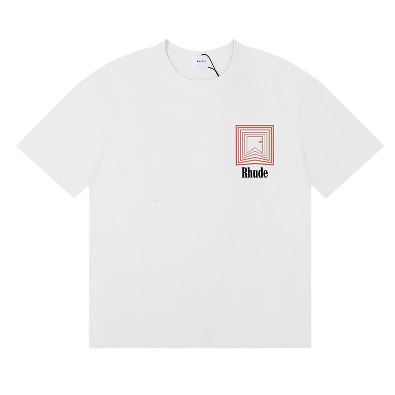 EM Sneakers Rhude T-shirt -50179 Black /White /Apricot