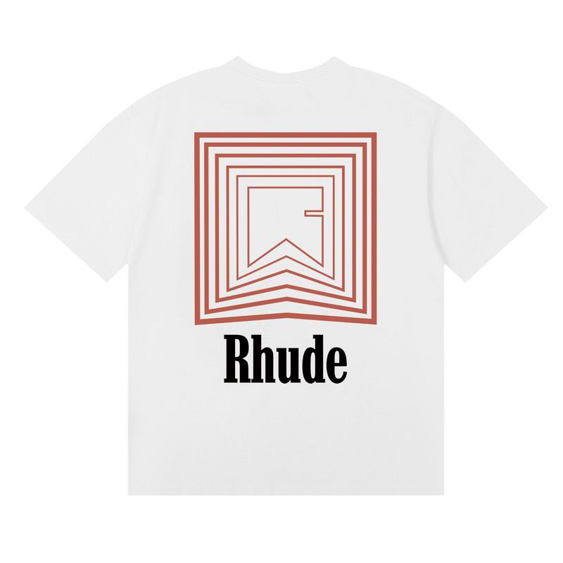 EM Sneakers Rhude T-shirt -50179 Black /White /Apricot