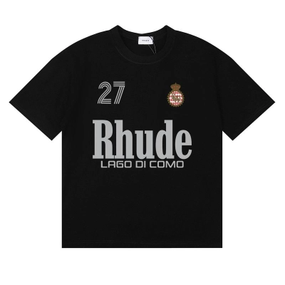 EM Sneakers Rhude T-shirt -50180 Black /White /Apricot 02