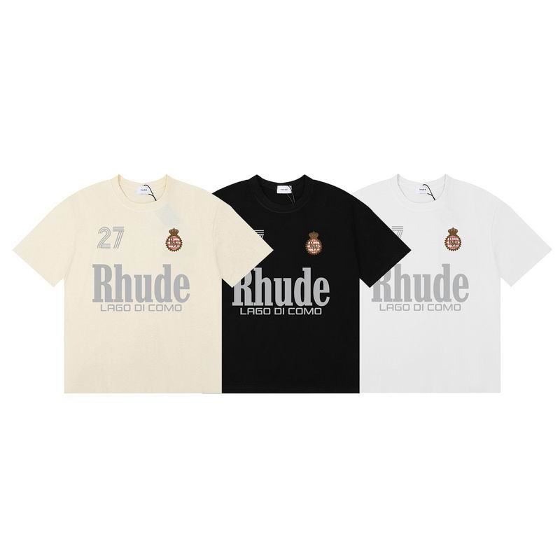 EM Sneakers Rhude T-shirt -50180 Black /White /Apricot