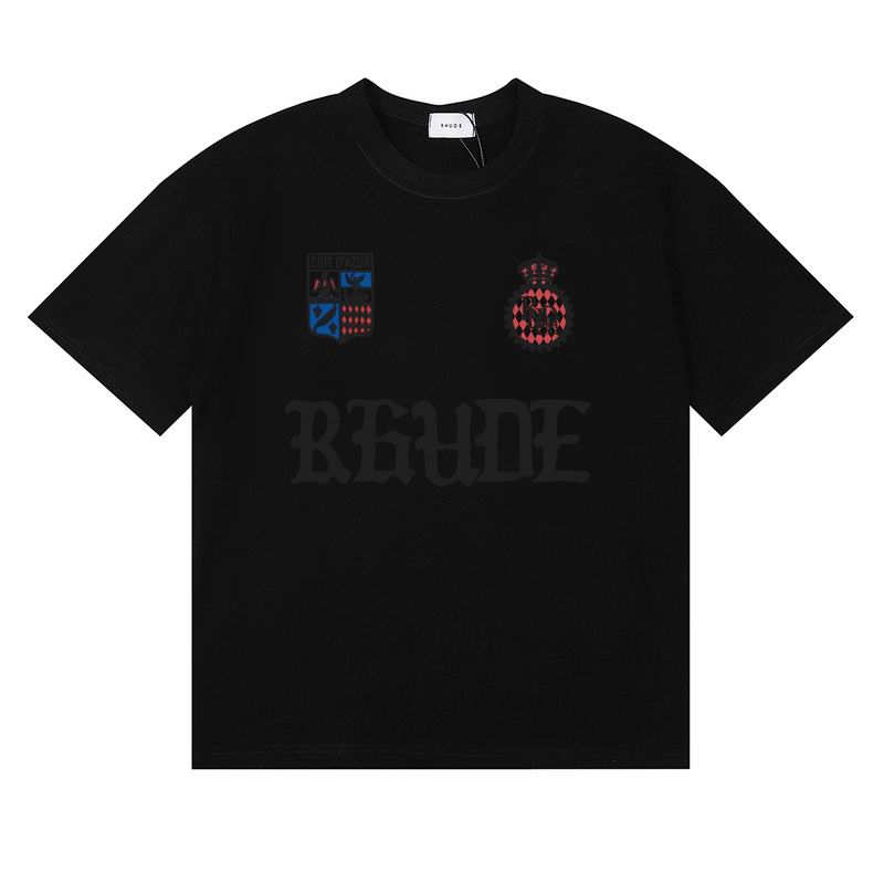 EM Sneakers Rhude T-shirt -50181 Black /White /Apricot
