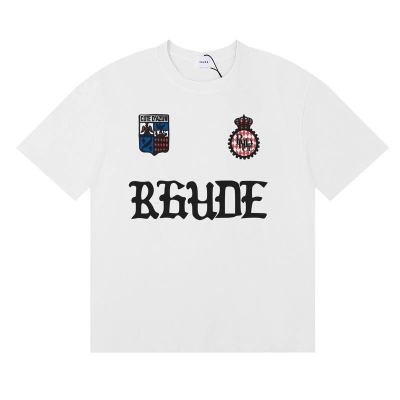 EM Sneakers Rhude T-shirt -50181 Black /White /Apricot 02
