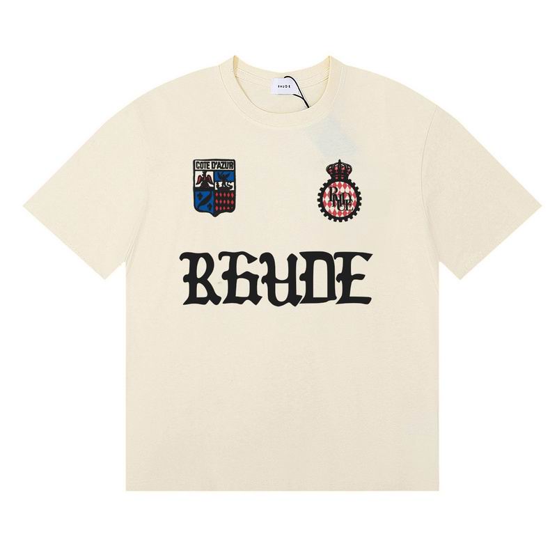 EM Sneakers Rhude T-shirt -50181 Black /White /Apricot
