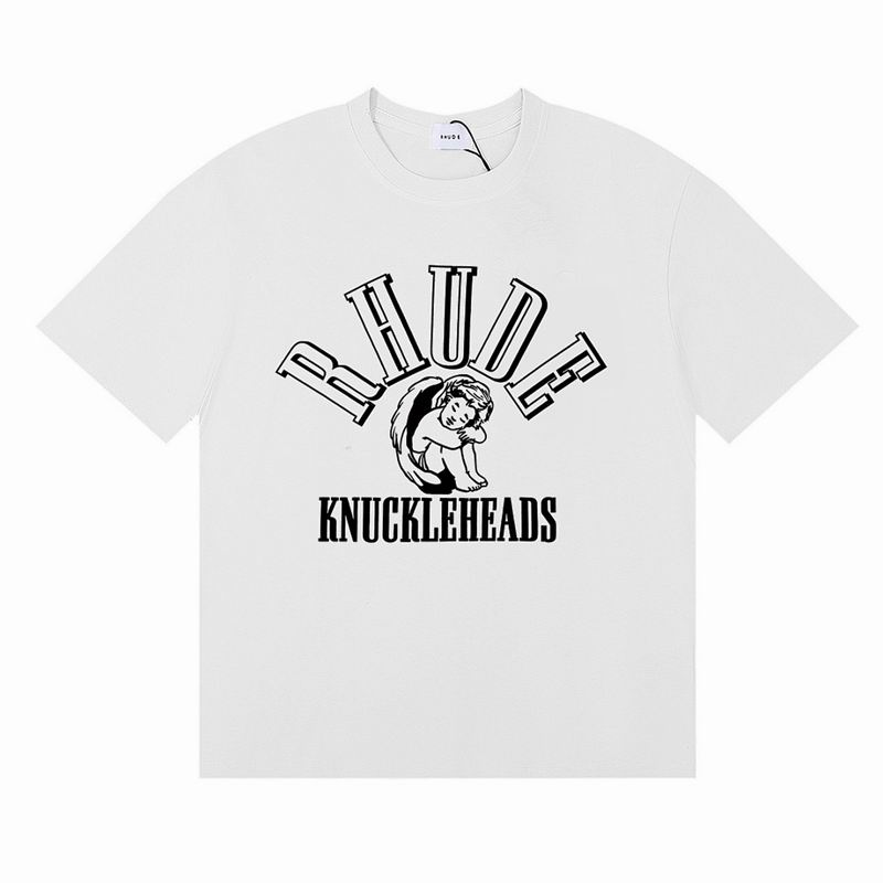 EM Sneakers Rhude T-shirt- 50187 Black /White /Apricot