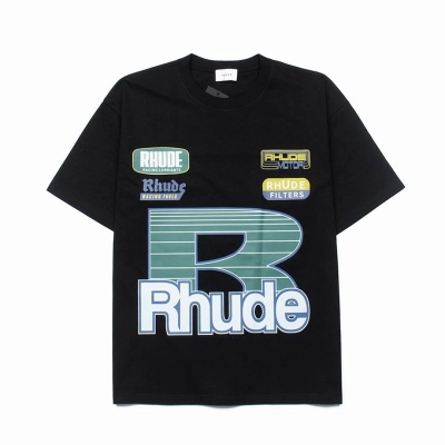 EM Sneakers Rhude T-shirt- 8372 Black 01