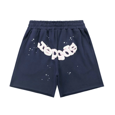 EM Sneakers Sp5der OG Web Logo Sweatshort Navy 01