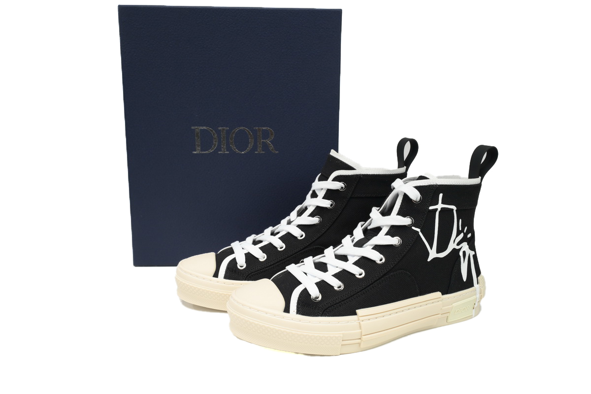 EM Sneakers Dior B23 HT Oblique Transparency Black Co Branding