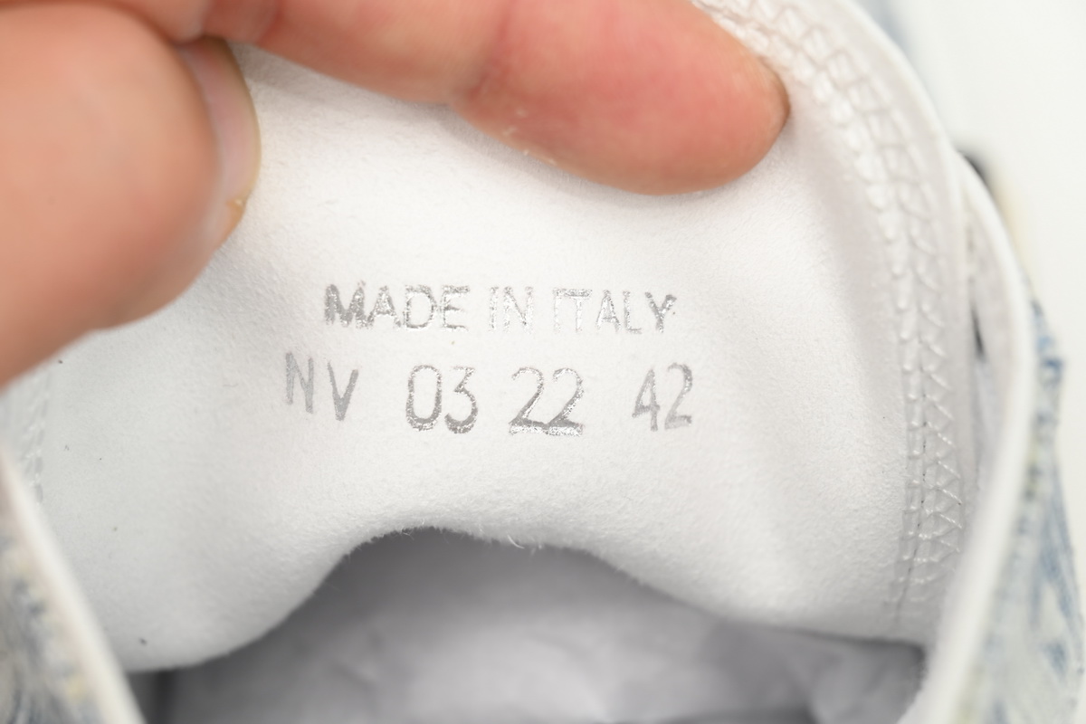 EM Sneakers Dior B23 HT Oblique Transparency Electric Embroidered Benim