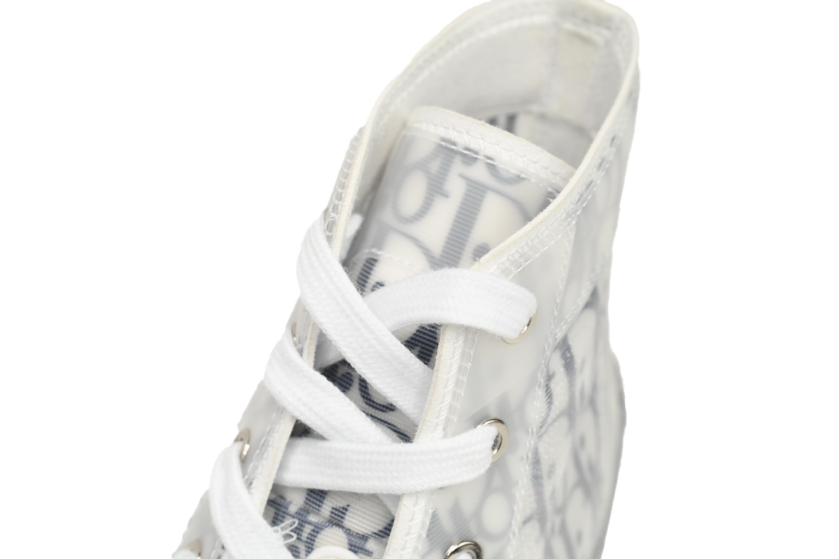 EM Sneakers Dior B23 HT Oblique Transparency High White Blue Gray
