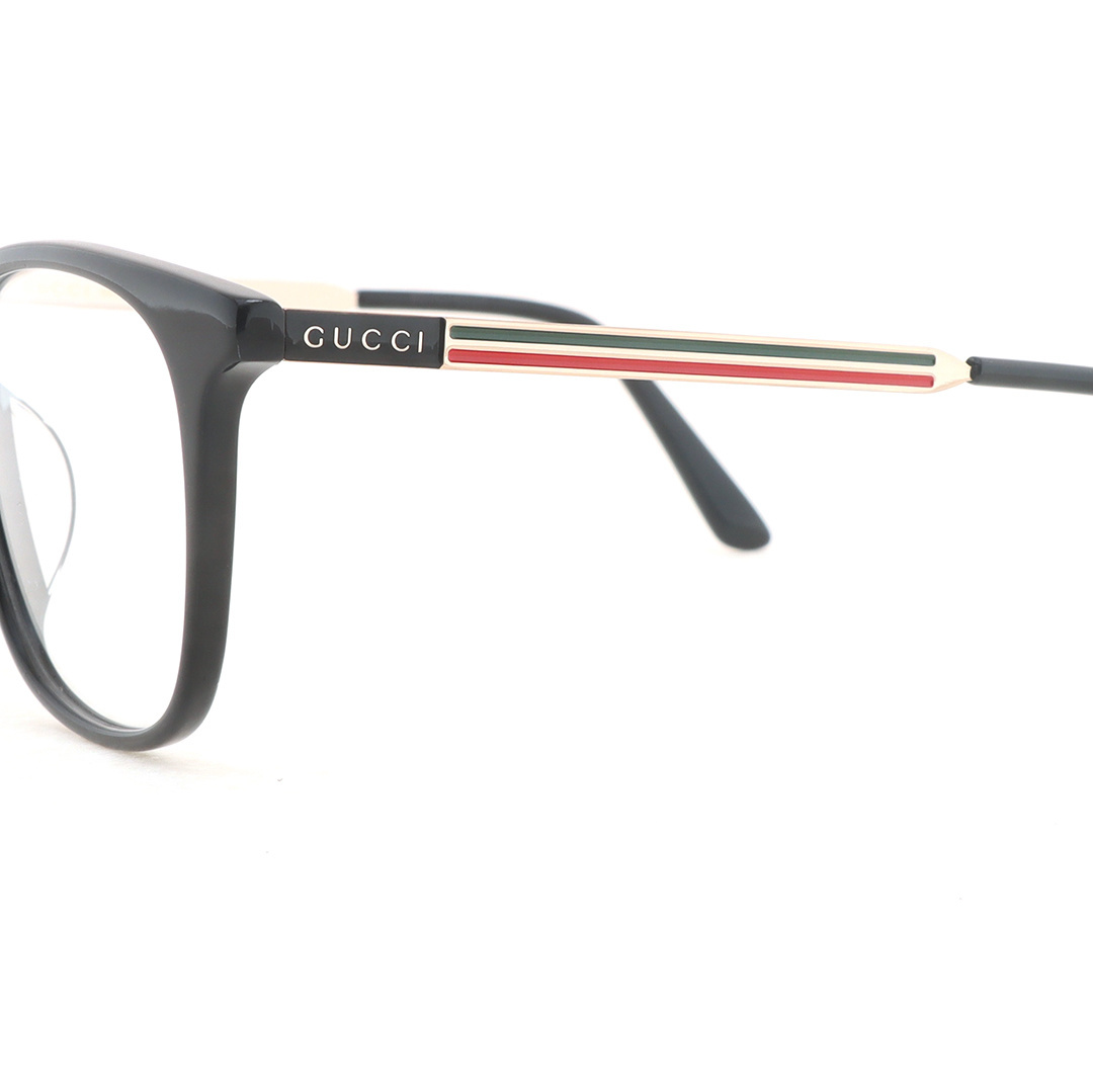 EM Sneakers Gucci Acetate Red and Green Ribbon Optical Glasses / Black Frame