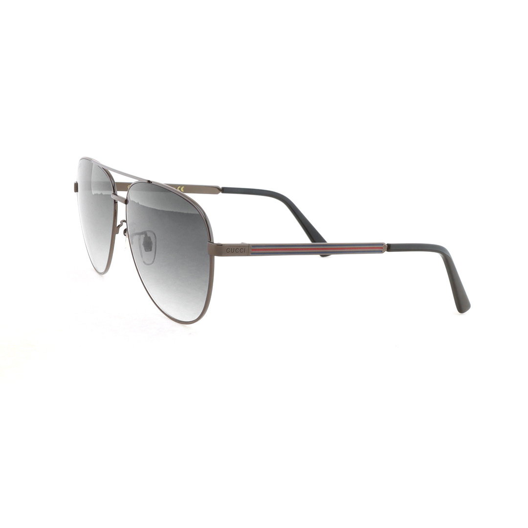EM Sneakers Gucci Aviator Sunglasses Enameled Side Webbing Premium Gray