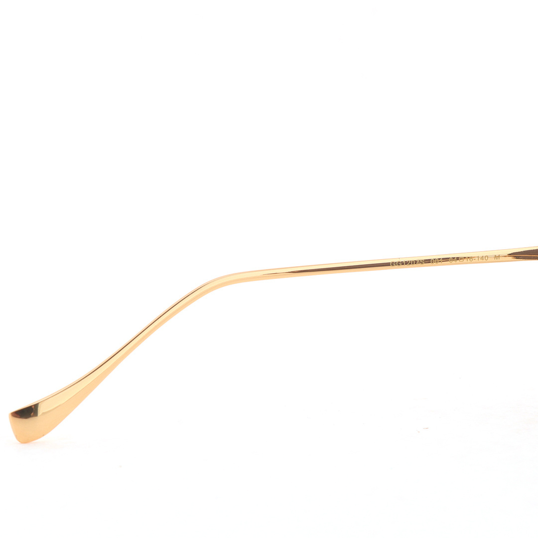 EM Sneakers Gucci Gold Tone Oversize Sunglasses Frame with "GG" Logo Accent