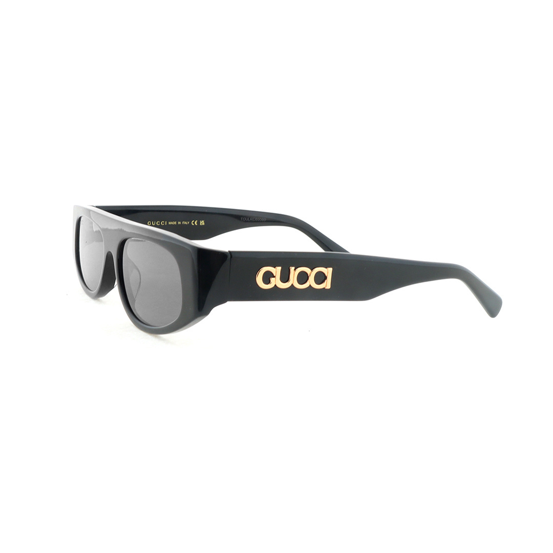 EM Sneakers GUCCI Rectangular-frame Acetate Sunglasses Black Gold
