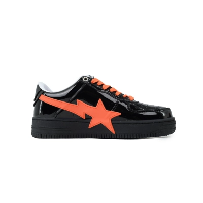 EM Sneakers A Bathing Ape Bape Sta Black Tangerine Red Big Star 02