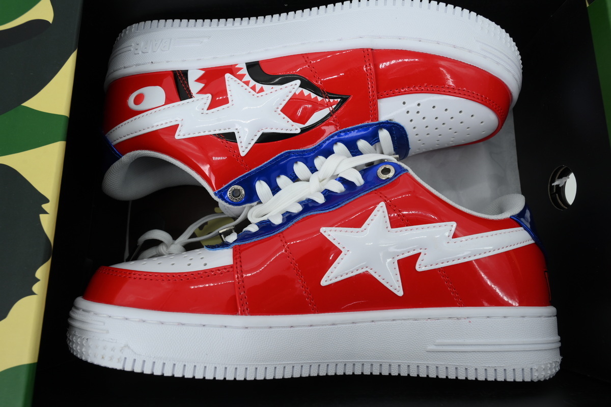 EM Sneakers A Bathing Ape Bape Sta Red Shark