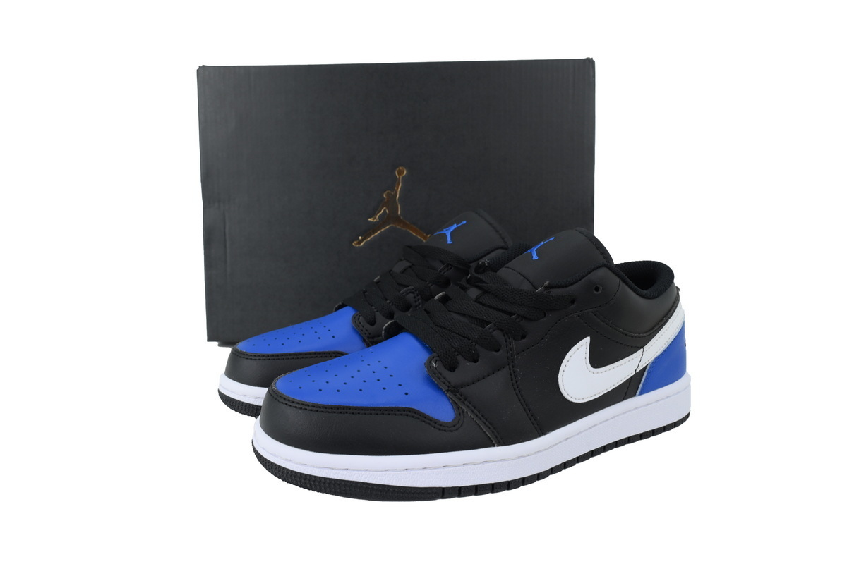 EM Sneakers Air Jordan 1 Low Black Royal Toe
