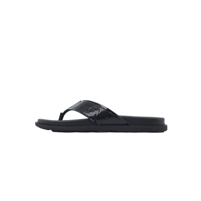 EM Sneakers Louis Vuitton LV Mirabeau Thong Slides-The Leather Surface Is Completely Black 01