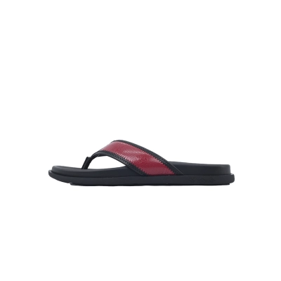 EM Sneakers Louis Vuitton LV Mirabeau Thong Slides Black and Red On The Internet 01